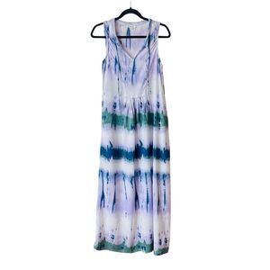 Beach Lunch Lounge Tie Dye Maxi Dress size Small